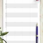 Download Printable Appointment Calendar Template   Vertical Two In Free Printable Appointment Schedule Template