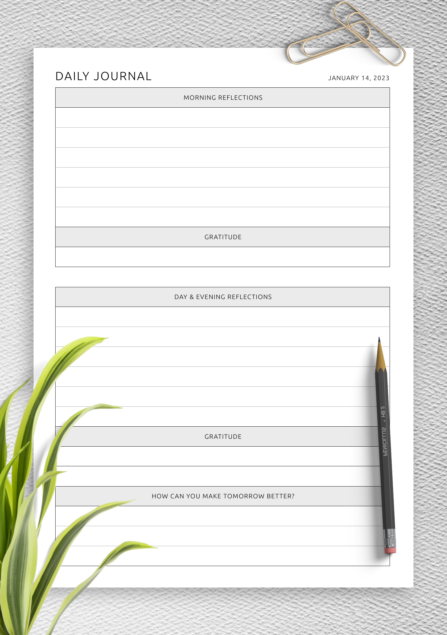 Download Printable Daily Journal Pdf regarding Free Printable Daily Journal Template