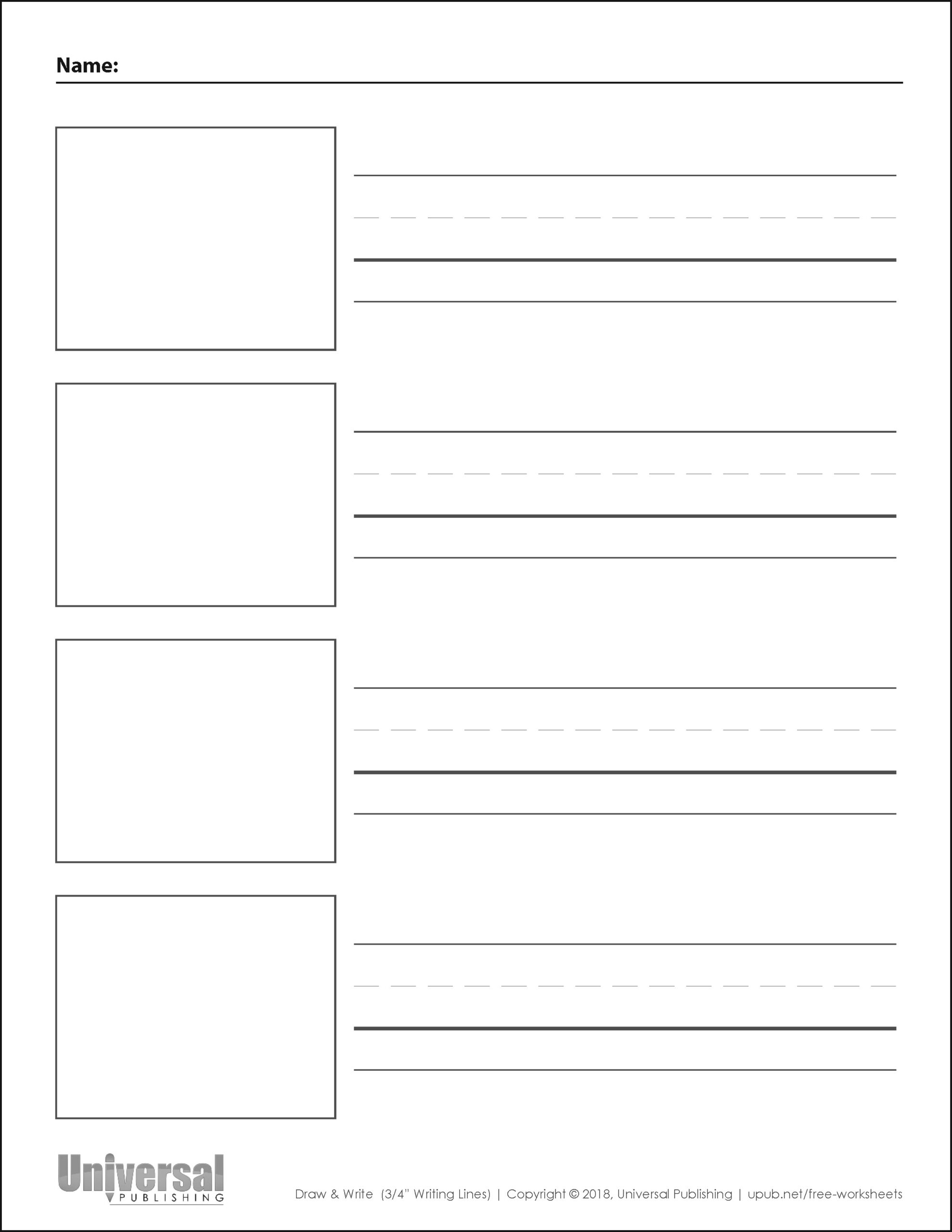 Draw &amp;amp; Write Paper | Free Printables - Universal Publishing Blog throughout Free Printable Four Square Writing Template