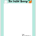 Easter Bunny Note Printable Example 2   Mom Envy Intended For Free Printable Easter Bunny Letter Template