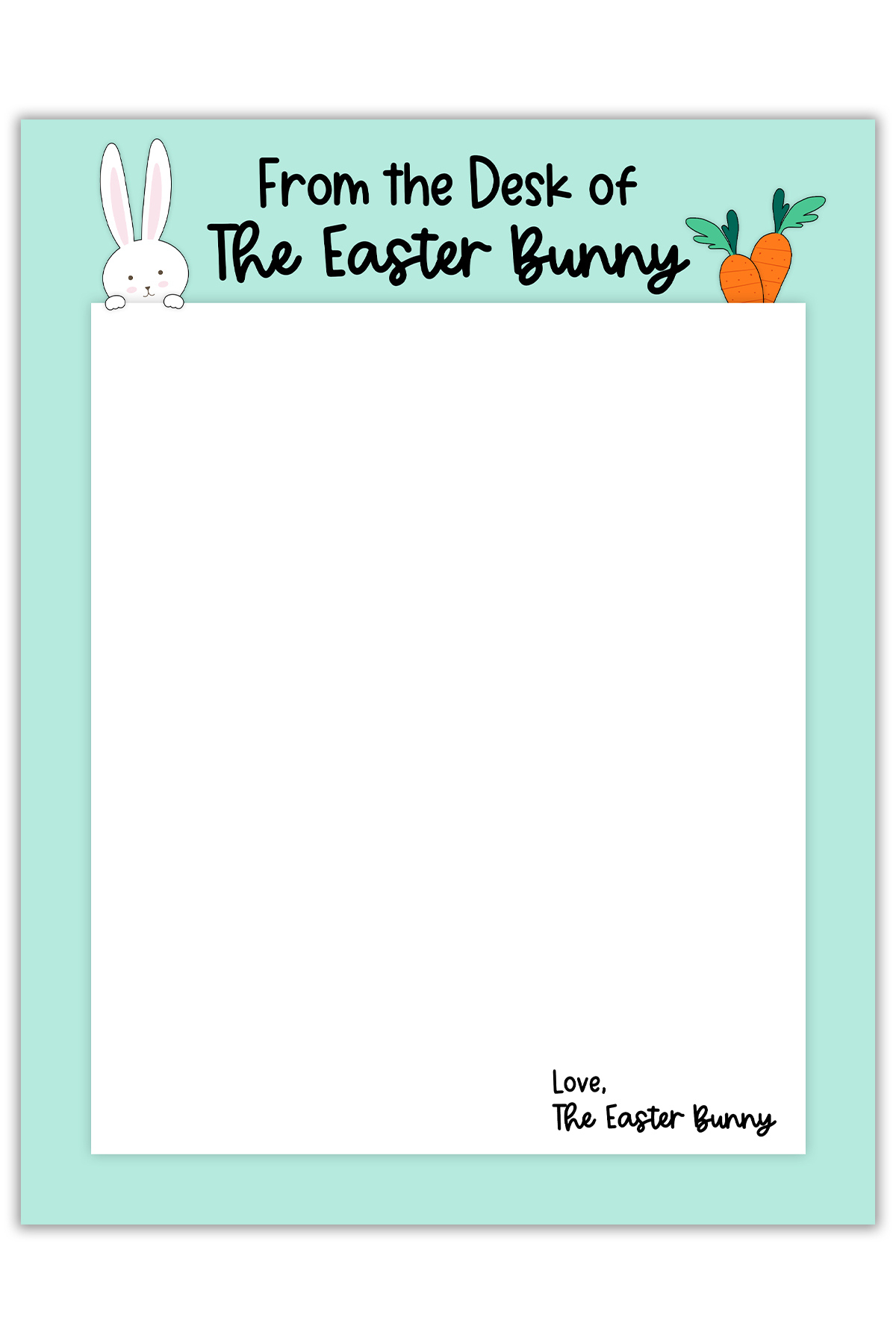 Easter-Bunny-Note-Printable-Example-2 - Mom Envy intended for Free Printable Easter Bunny Letter Template