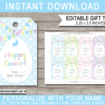 Easter Gift Tags In Free Printable Easter Labels Template