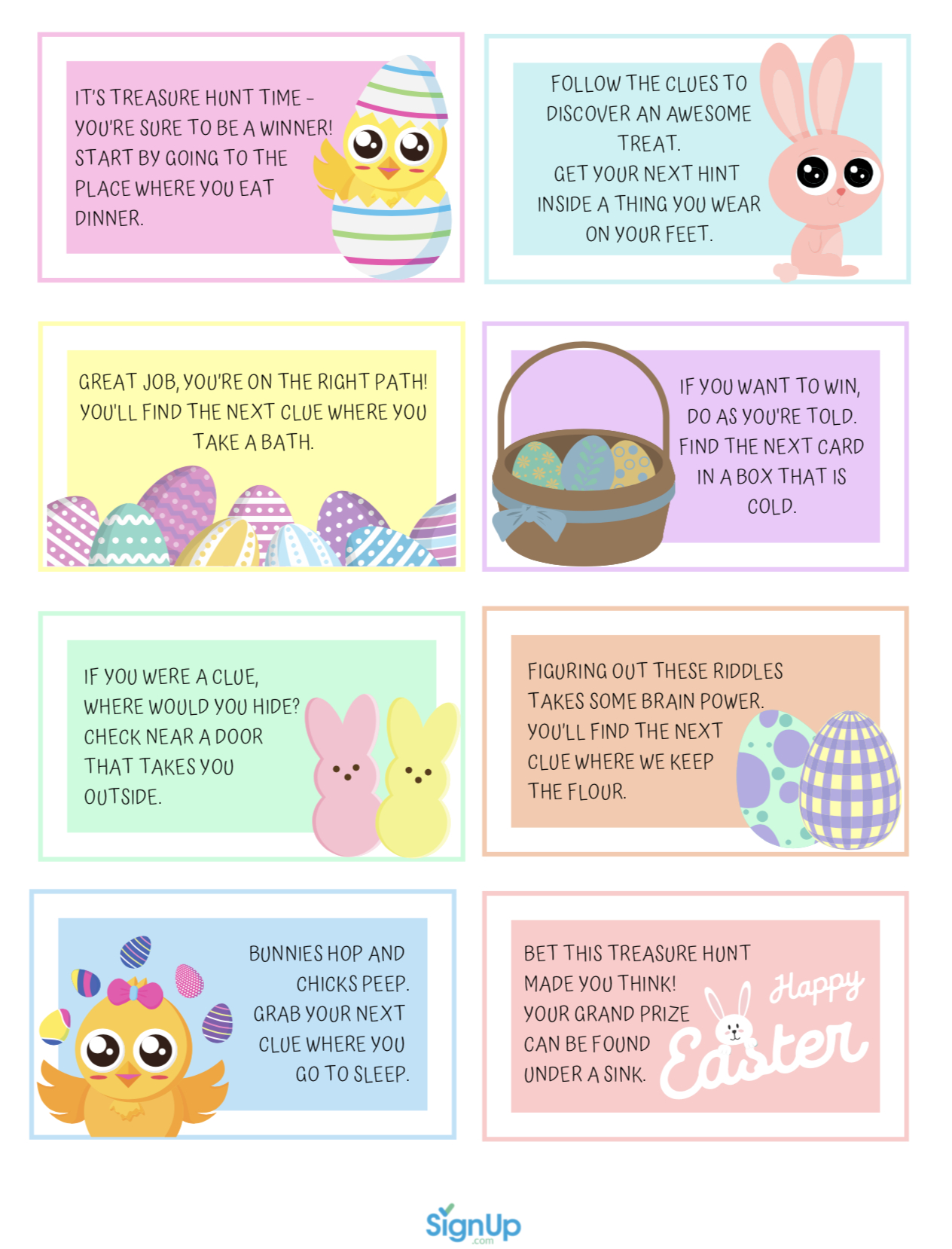 Easter Scavenger Hunt At Home | Signup within Free Printable Easter Egg Hunt Template