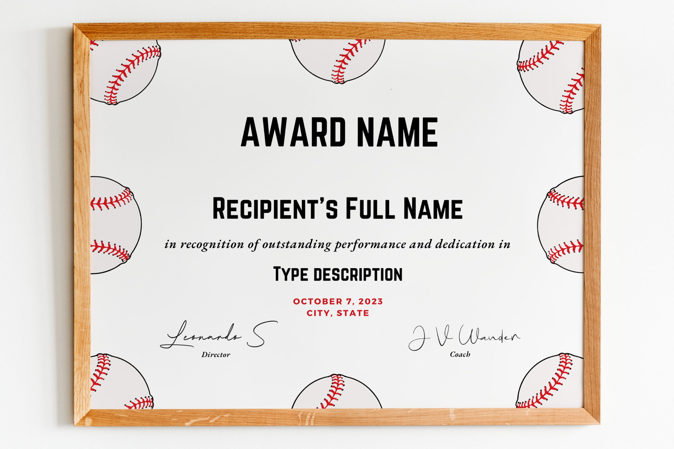 Editable Baseball Award Certificate Template, Printable within Free Printable Baseball Certificates Template