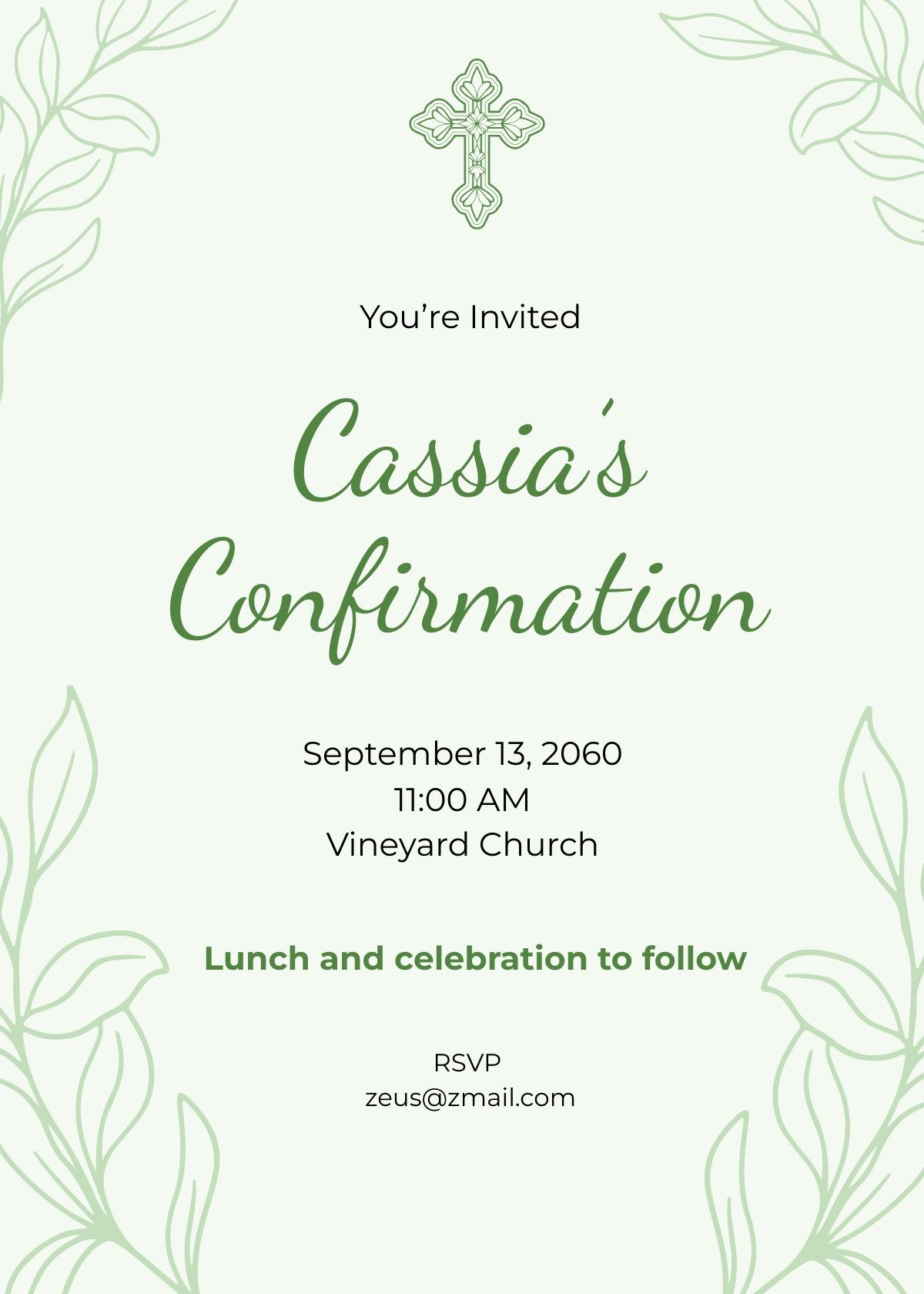 Editable Confirmation Invitation Templates In Word To Download with regard to Free Printable Confirmation Invitation Template