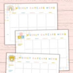 Editable Daycare Menu Printable Throughout Free Printable Daycare Menu Template