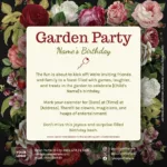 Editable Garden Party Invitation Templates Inside Free Printable Garden Party Invitation Template