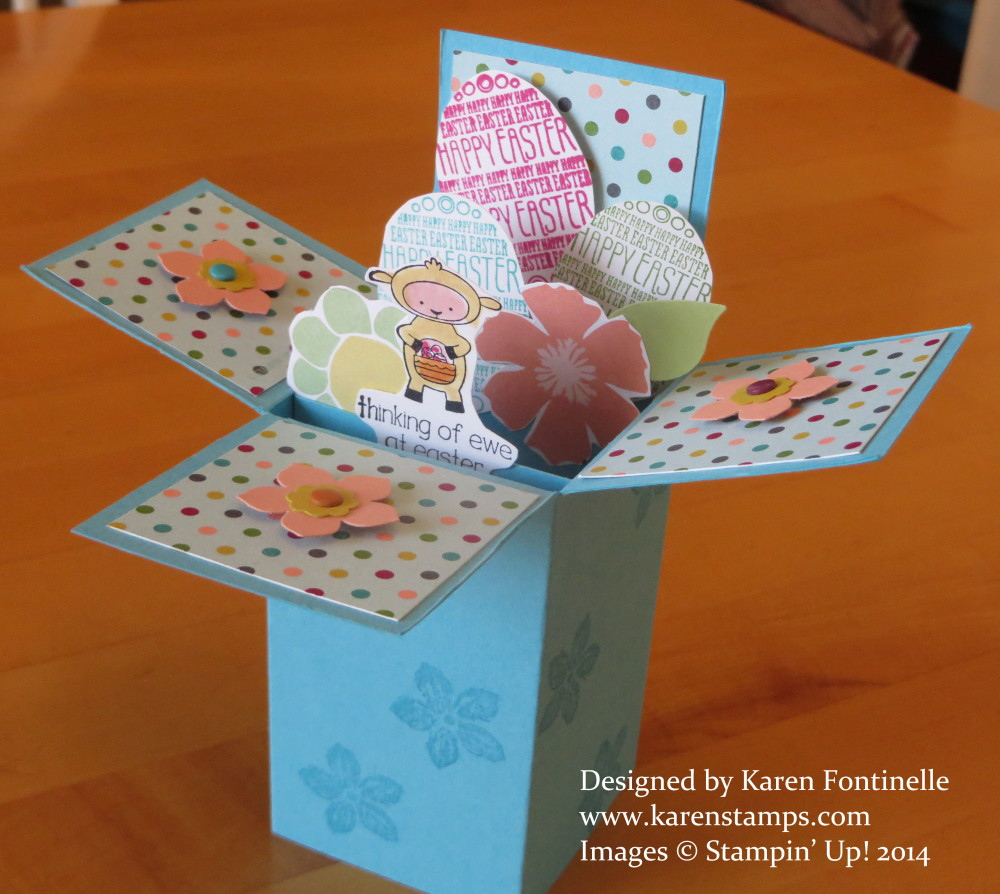 Eggstra Spectacular Easter Pop-Up Box Card | Stamping With Karen with regard to Free Printable Easter Pop Up Card Template