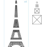 Eiffel Tower 3D Pen Stencil   3Doodler Throughout Free Printable Eiffel Tower Template