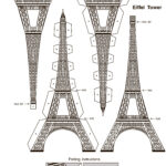Eiffel Tower Paper Model   Free Printable Paper Template With Free Printable Eiffel Tower Template