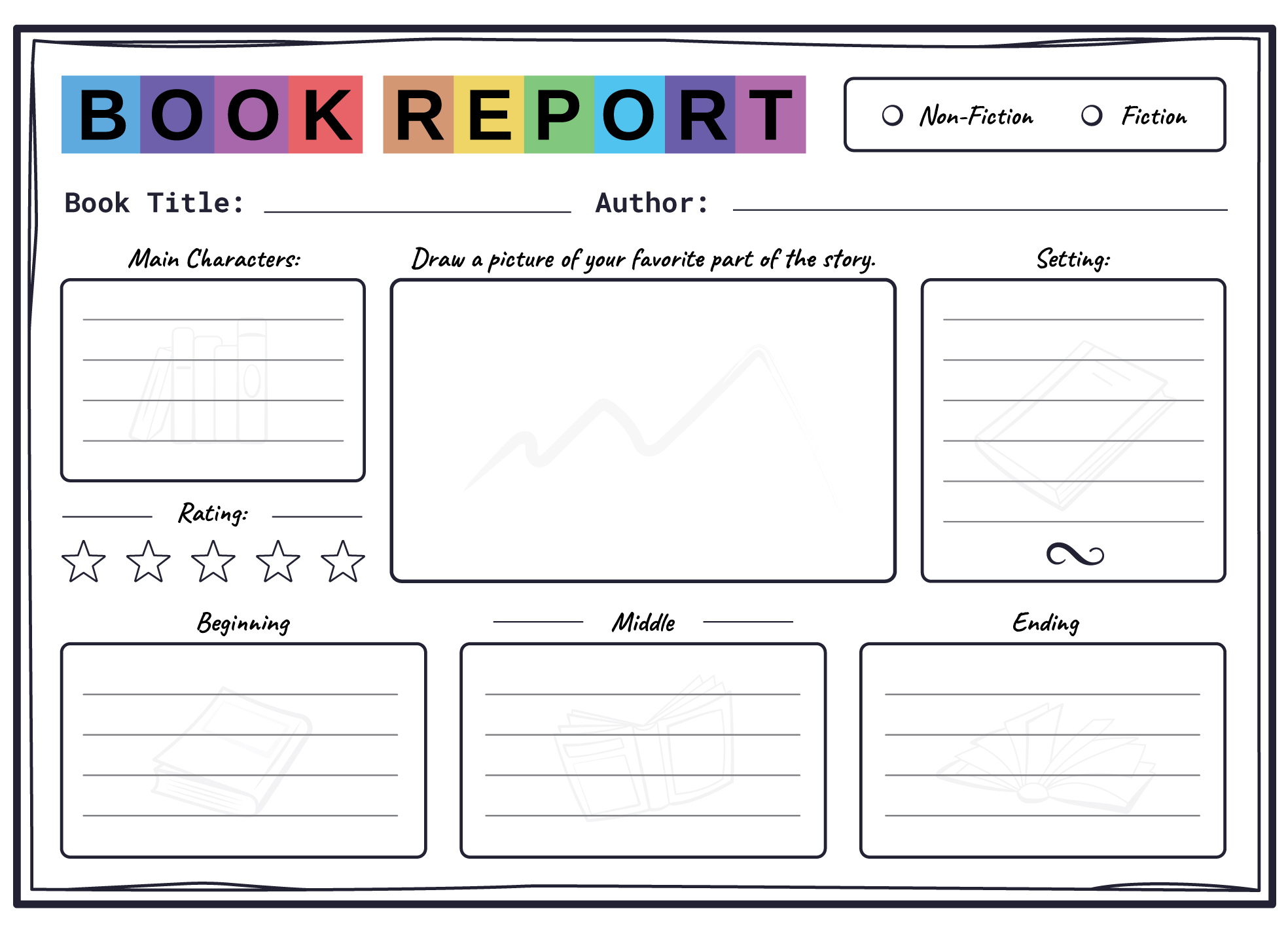 Elementary Book Report Free Google Docs Template - Gdoc.io for Free Printable 5Th Grade Book Report Template