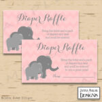 Elephant Diaper Raffle Tickets Instant Download Printable Pink And Regarding Free Printable Elephant Diaper Raffle Ticket Template