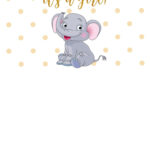 Elephant Printable Discount Baby Shower For Free Printable Baby Elephant Template