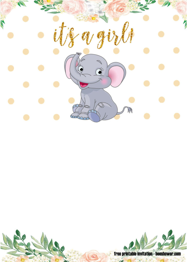 Free Printable Baby Elephant Template