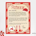 Elf On The Shelf Arrival Letter Personalized Printable | Mrs. Merry Regarding Free Printable Elf On The Shelf Letter Template Download