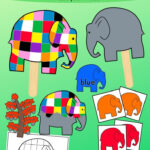 Elmer The Elephant Circle Time Printables With Free Printable Elmer Template Printable