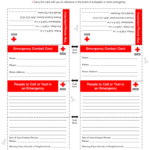 Emergency Contact Card Template   Fill Online, Printable, Fillable Inside Free Printable Emergency Card Template