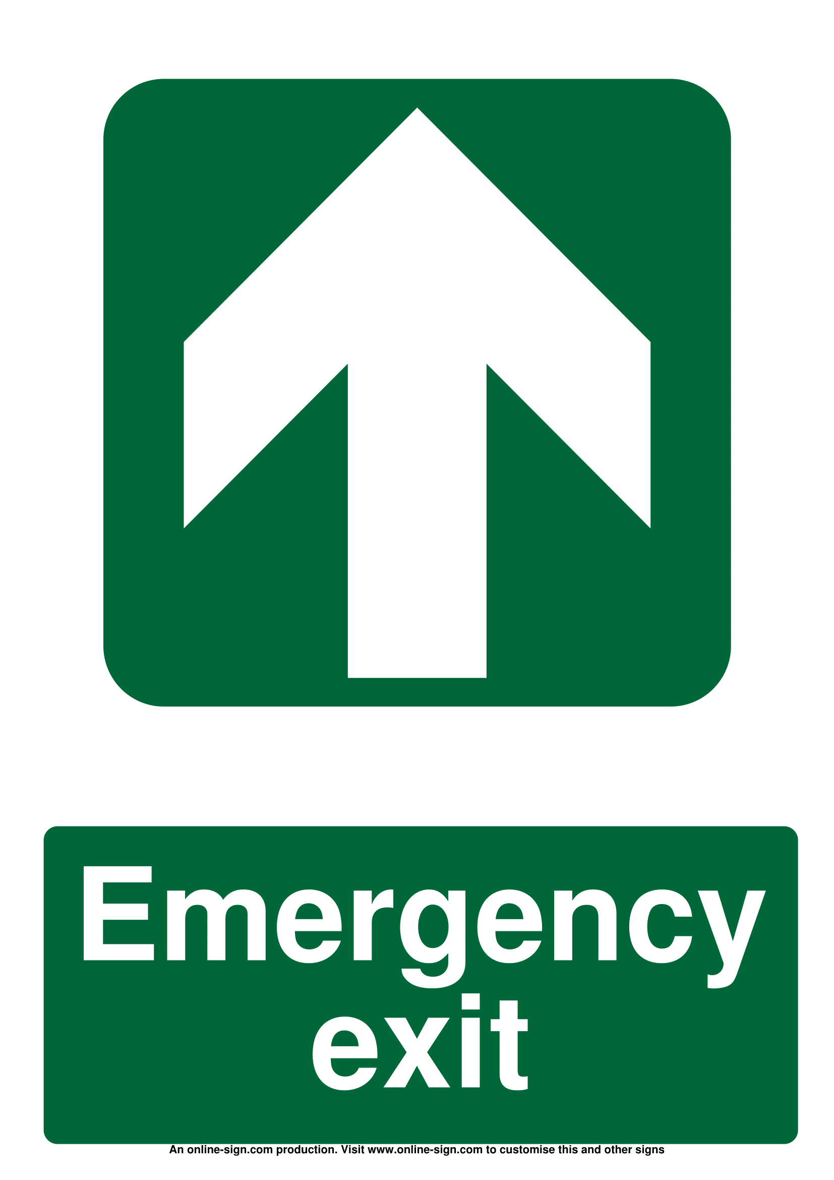 Emergency Exit Signs | Poster Template throughout Free Printable Exit Sign Template