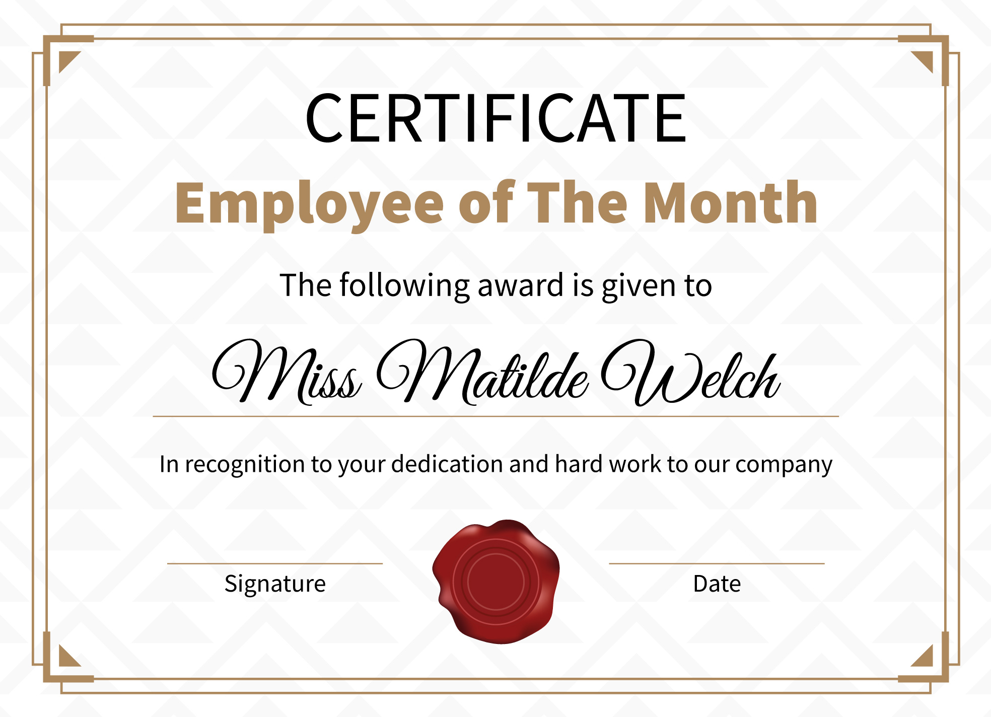 Employee Of The Month Certificate Free Google Docs Template - Gdoc.io for Free Printable Employee Of The Month Certificate Template