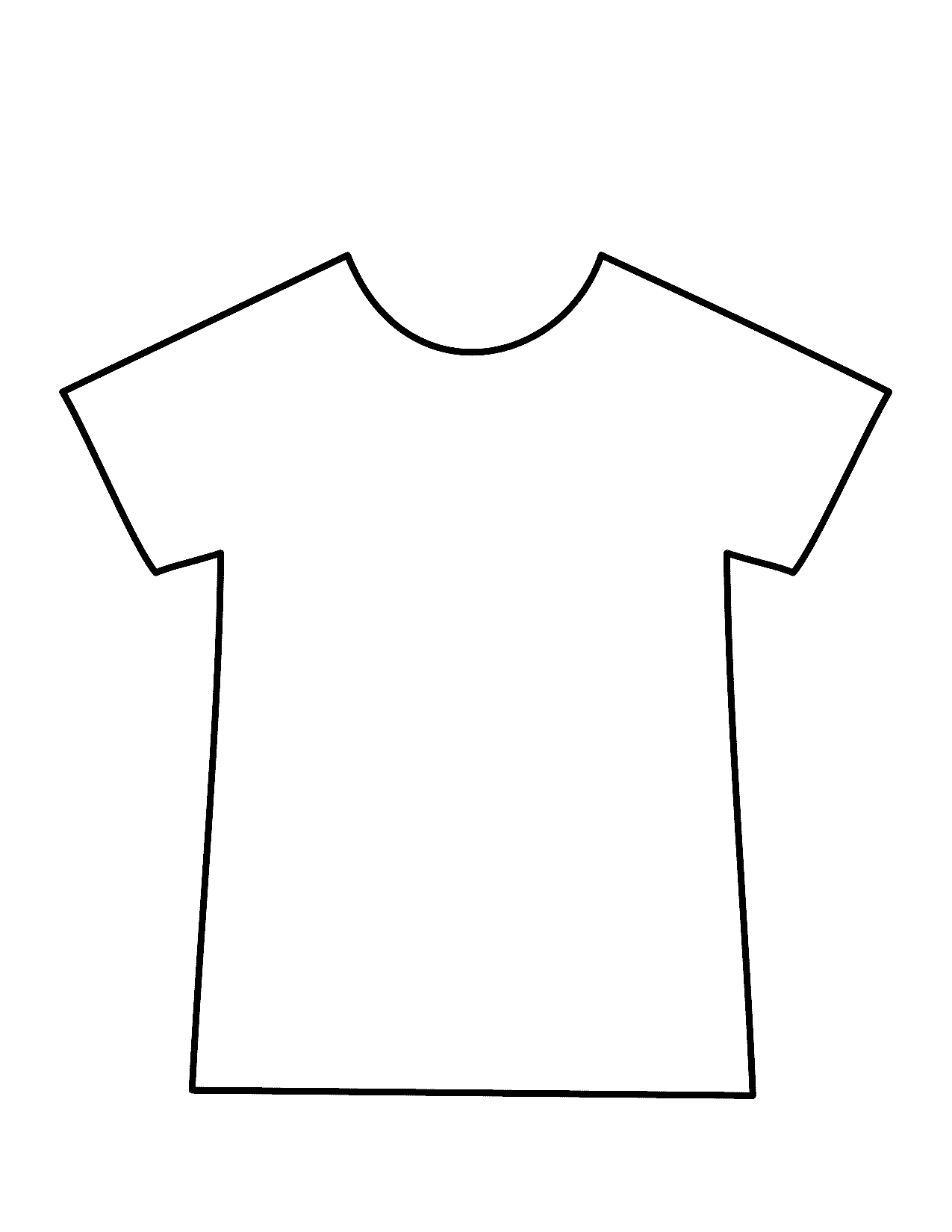 Encourage Creativity And Learning With A Printable T-Shirt Outline with Free Printable Blank T-Shirt Template