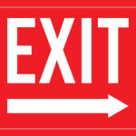 Exit Red Sign. Exit Sign Illustration 7249023 Vector Art At Vecteezy In Free Printable Exit Sign Template