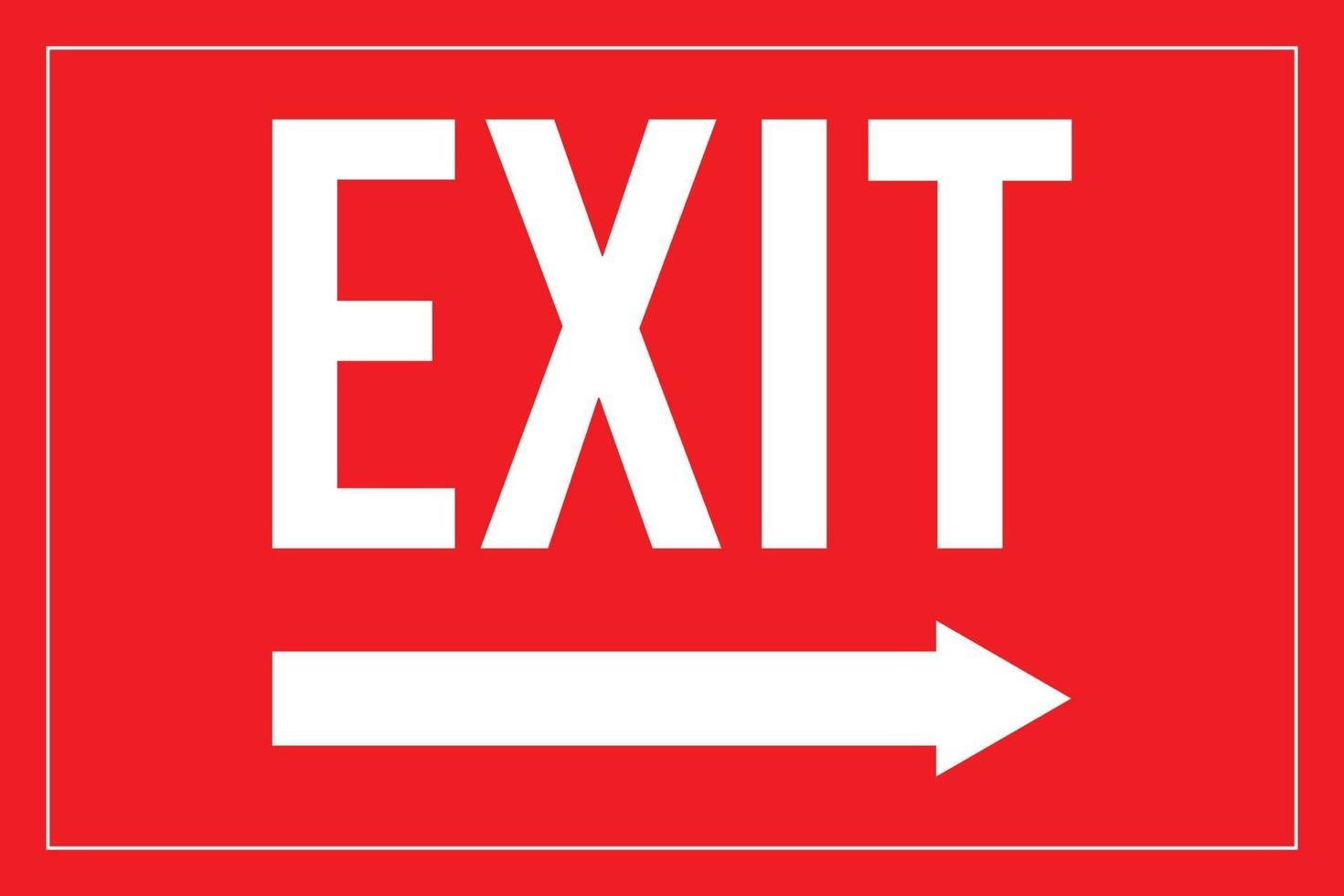 Exit Red Sign. Exit Sign Illustration 7249023 Vector Art At Vecteezy in Free Printable Exit Sign Template