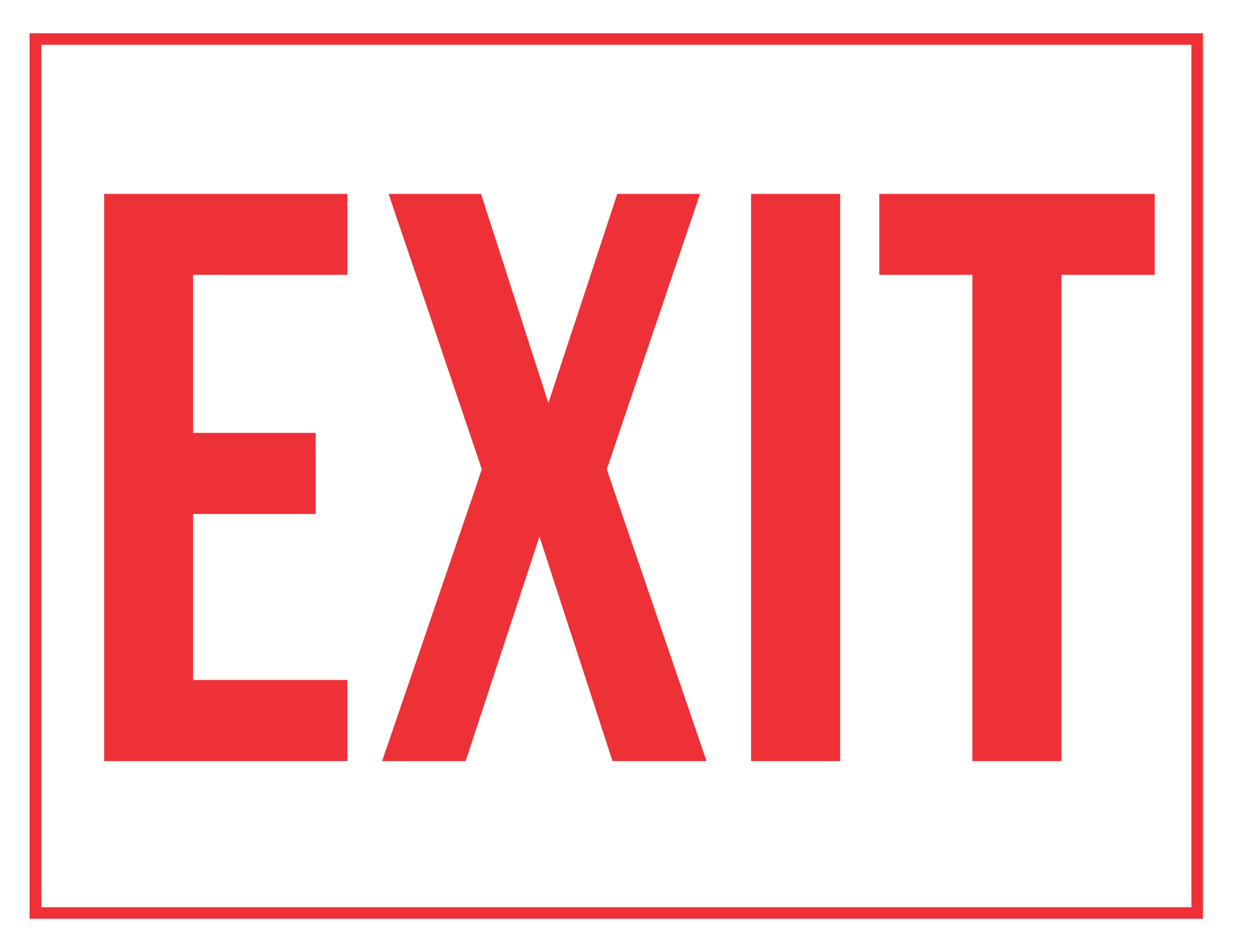 Exit Sign: Printable Templates (Free Pdf Downloads) throughout Free Printable Exit Sign Template