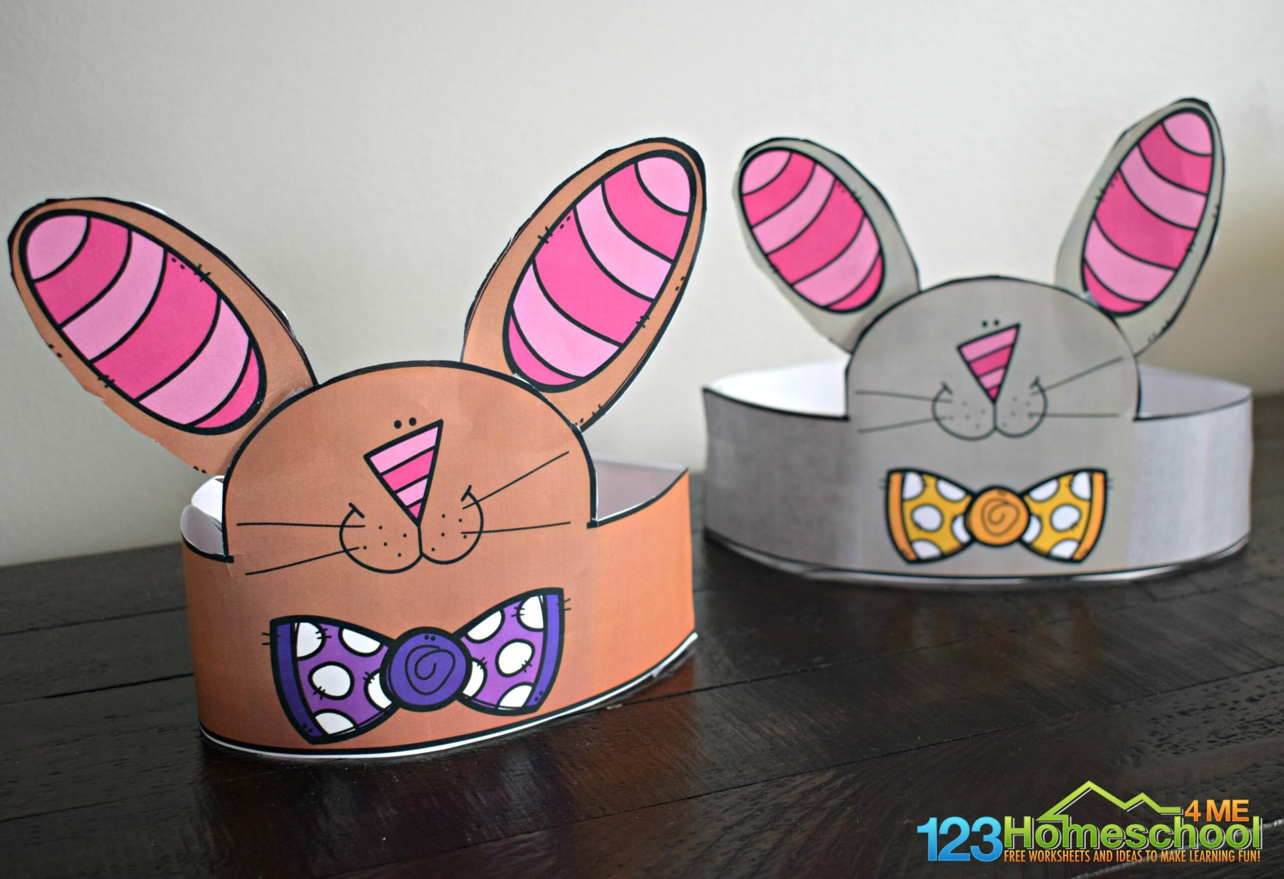 🐰 Free Printable Bunny Ears Easter Hat Template in Free Printable Easter Bonnet Template