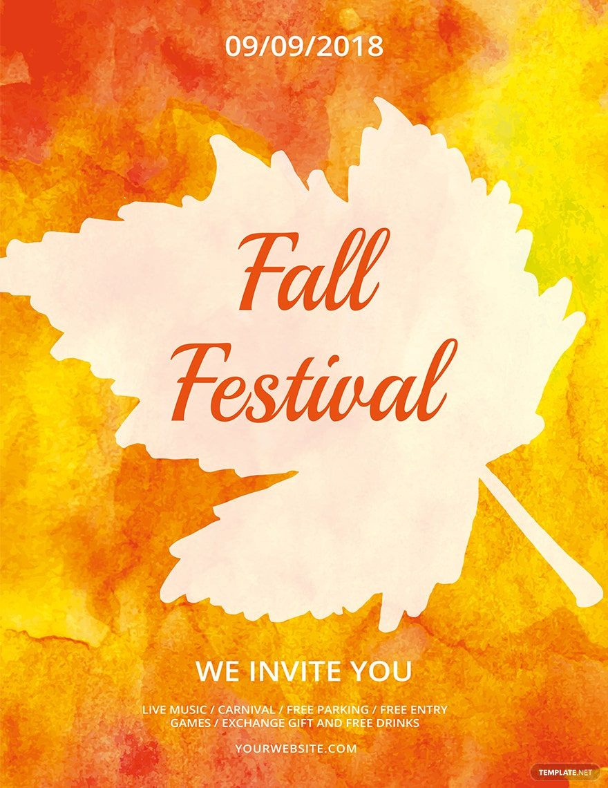 Fall Festival Flyer Template In Publisher, Psd, Pages, Word with regard to Free Printable Fall Festival Flyer Template