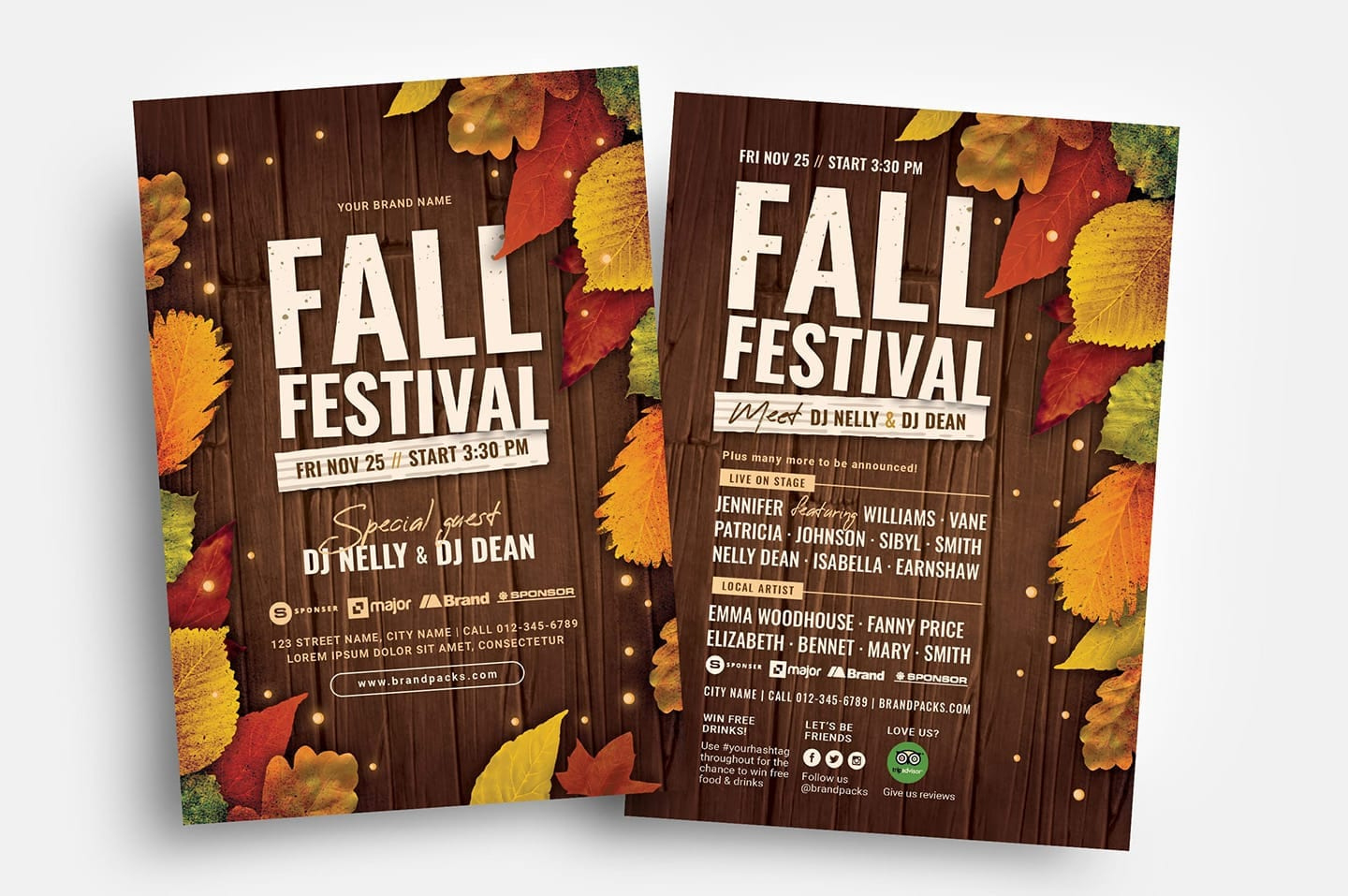 Fall Festival Flyer Templates - Psd, Ai &amp;amp; Vector - Brandpacks within Free Printable Fall Flyer Template