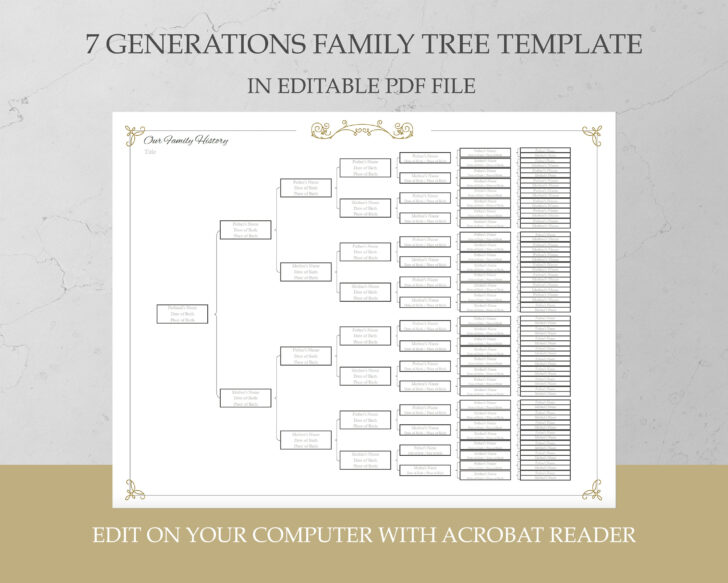 Free Printable Family Tree Template 7 Generations