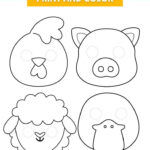 Farm Animal Mask Printable Coloring Page In Free Printable Farm Animal Masks Template
