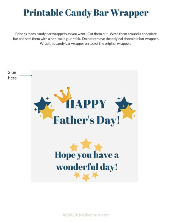 Free Printable Father’s Day Candy Bar Wrappers Template