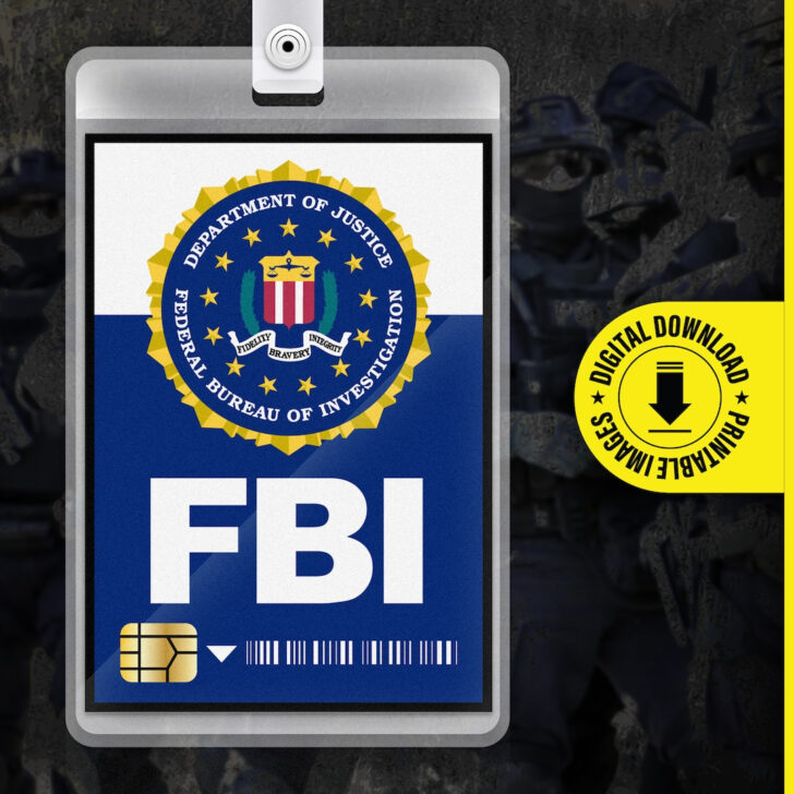 Free Printable Fbi Badge Template