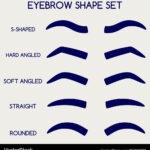 Female Eyebrows Shape Set Royalty Free Vector Image Pertaining To Free Printable Eyebrow Shaping Template