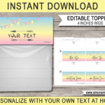 Festival Themed Party Favor Bag Toppers Template   Pastel Colors In Free Printable Bag Toppers Template