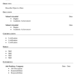 Fill In Blank Resume   10 Free Pdf Printables | Printablee With Free Printable Fill In The Blank Resume Template