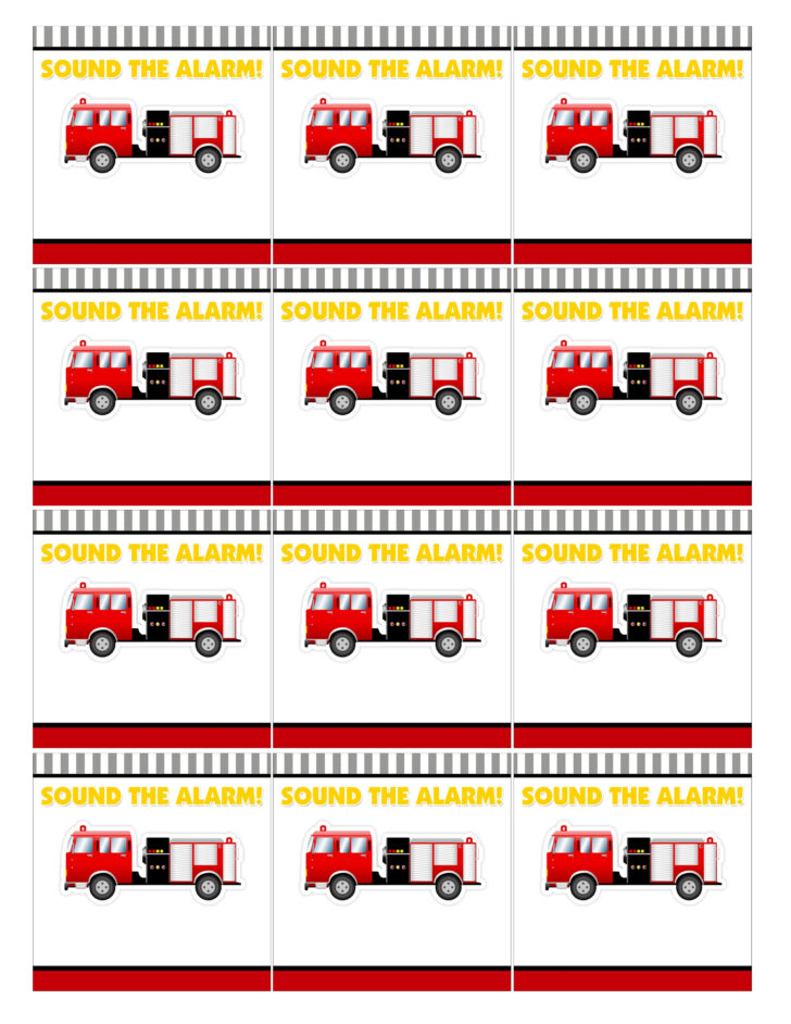 Free Printable Fire Truck Template