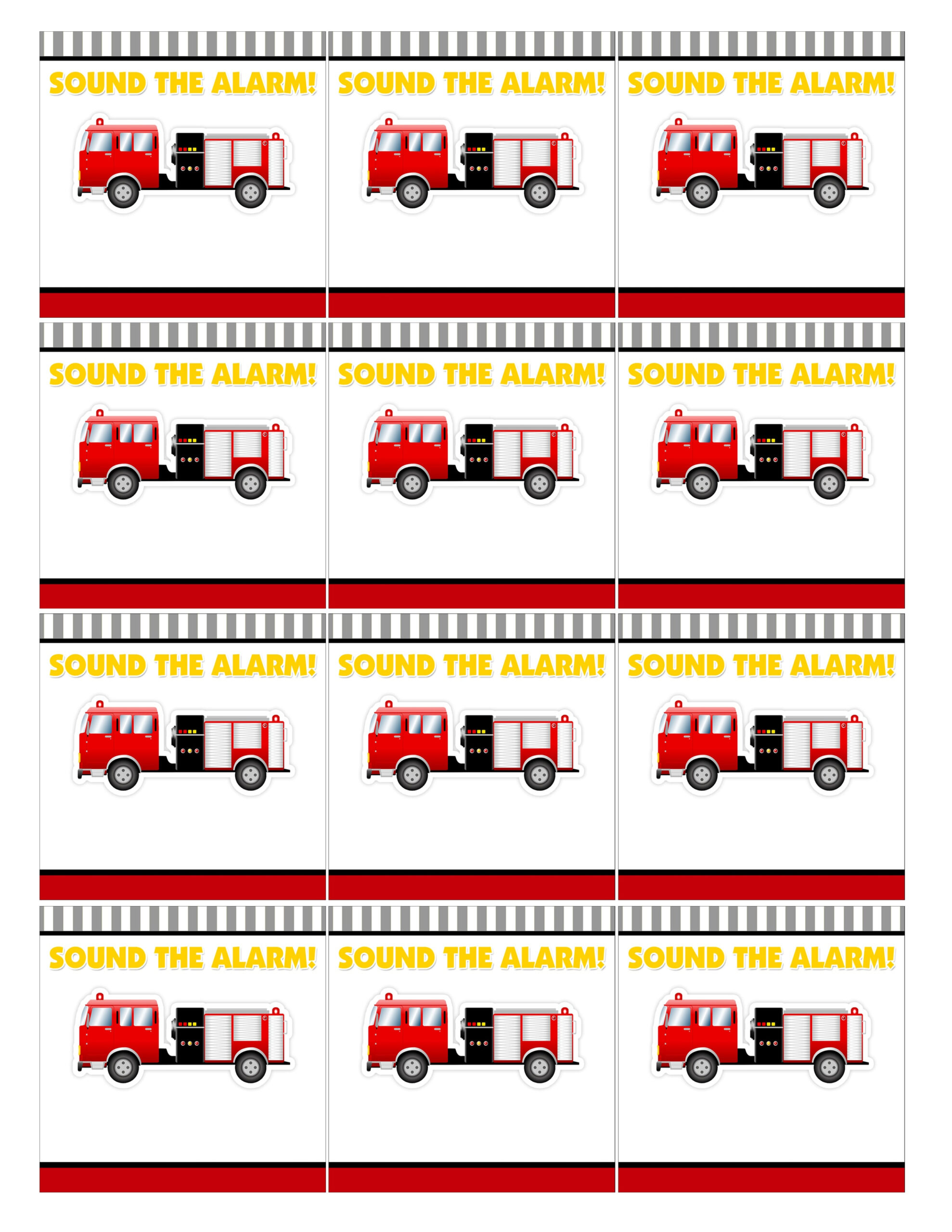 Fire Truck Birthday Party With Free Printables - How To Nest For Less™ for Free Printable Fire Truck Template