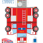Fire Truck Paper Model   Free Printable Paper Modelsanton Filonov Within Free Printable Fire Truck Template