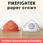 Firefighter Hat Template Free Printable   Shop On Pinterest Regarding Free Printable Fireman Hat Template