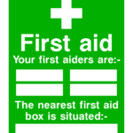 First Aid Box Signs | Poster Template For Free Printable First Aiders Sign Template