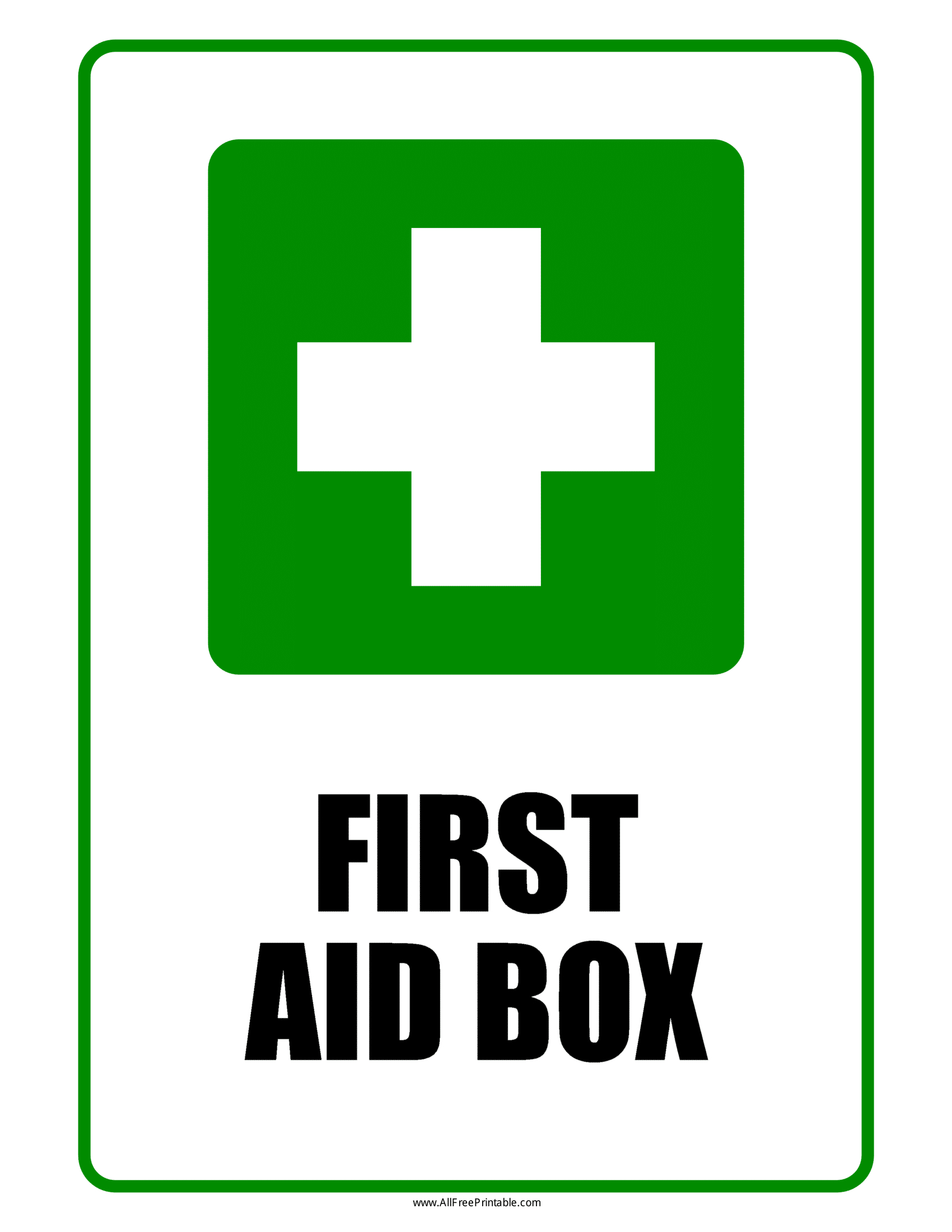 First Aid Box Signs | Poster Template within Free Printable First Aiders Sign Template