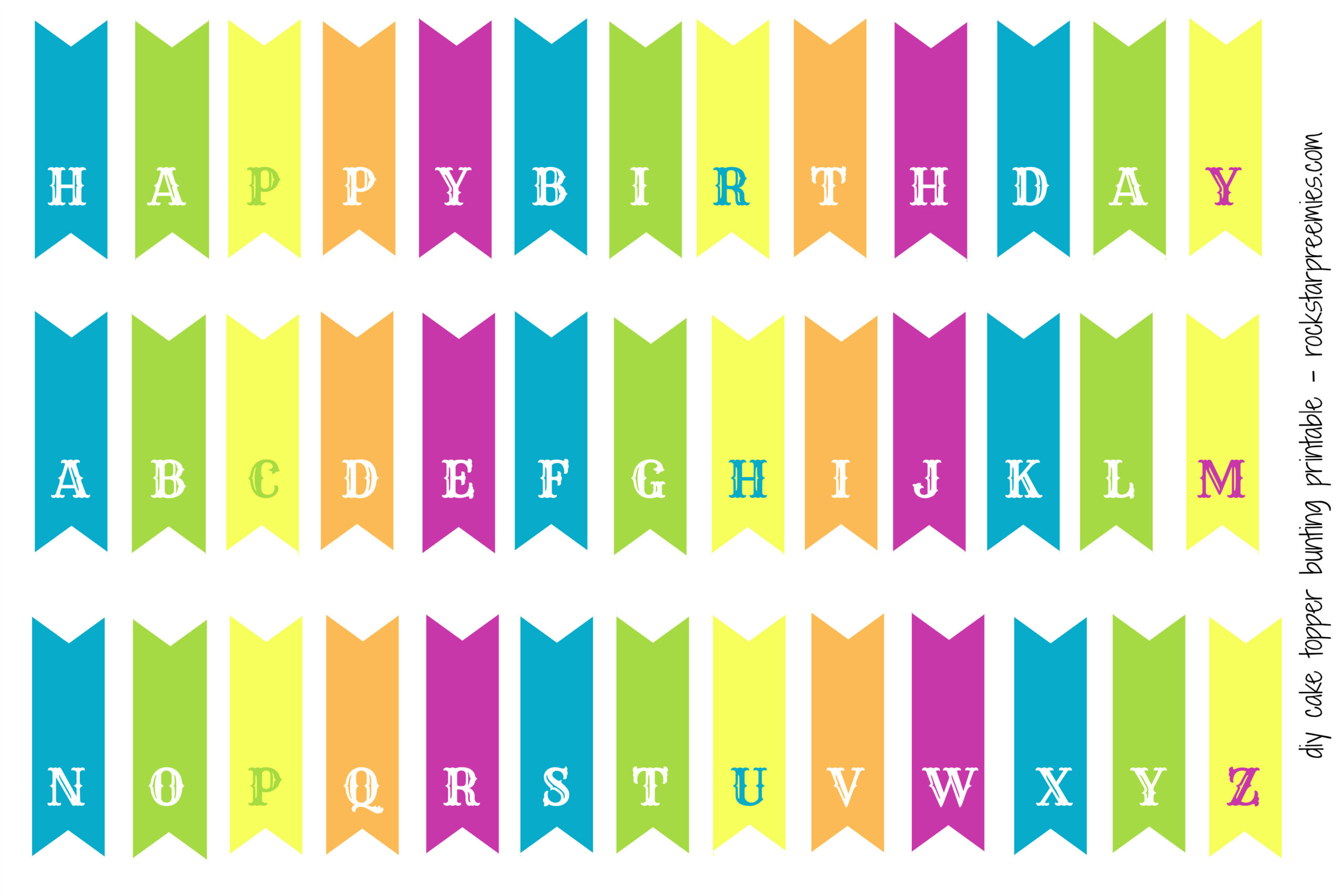 First Birthday For Two! (And A Free Diy Bunting Printable with regard to Free Printable Cake Bunting Template