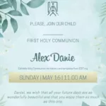 First Communion Invitation Templates For Free Printable First Communion Invitation Template