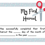 First Haircut + Free First Haircut Certificate Printable Throughout Free Printable First Haircut Certificate Template