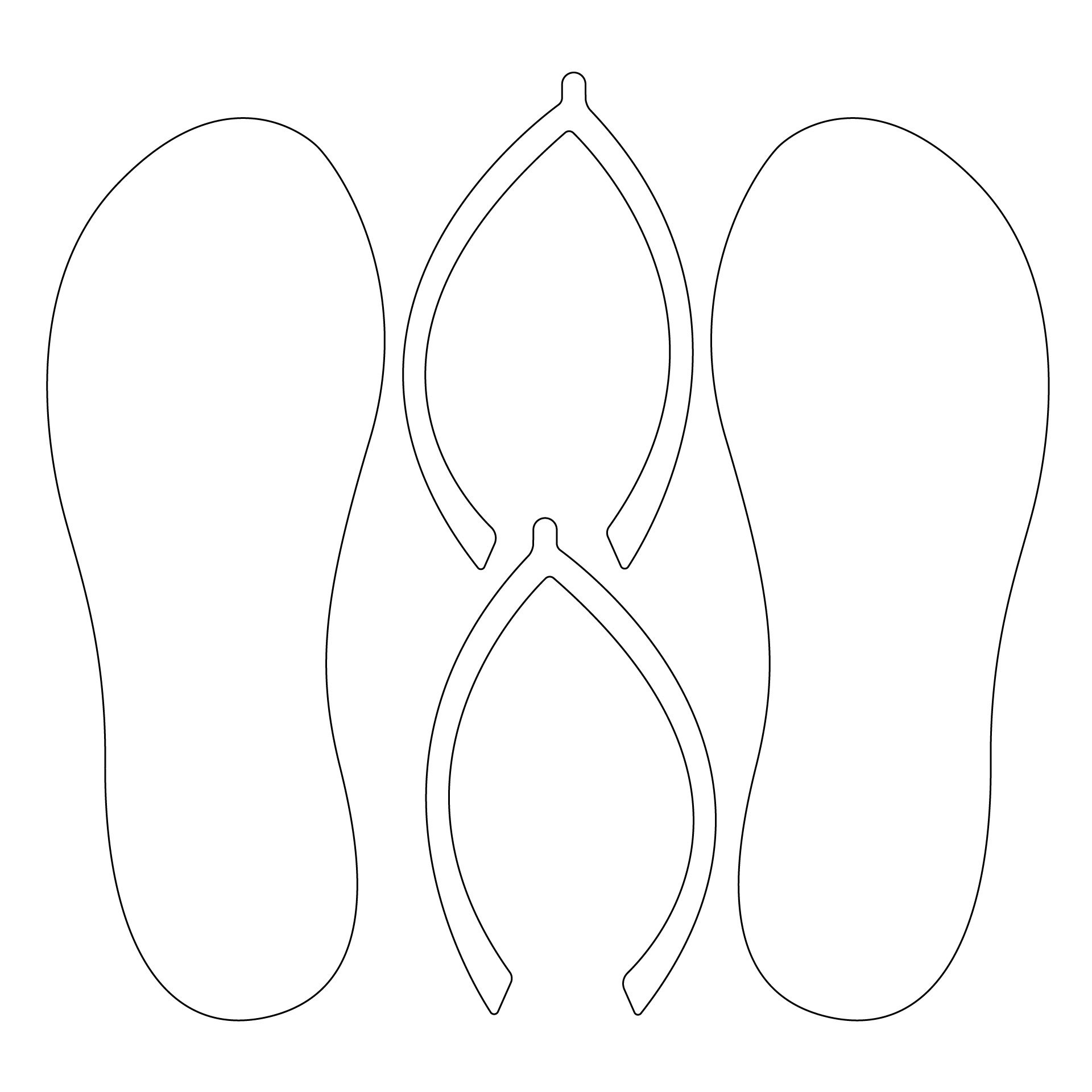 Flip Flop Pattern - 10 Free Pdf Printables | Printablee in Free Printable Flip Flop Template Printable