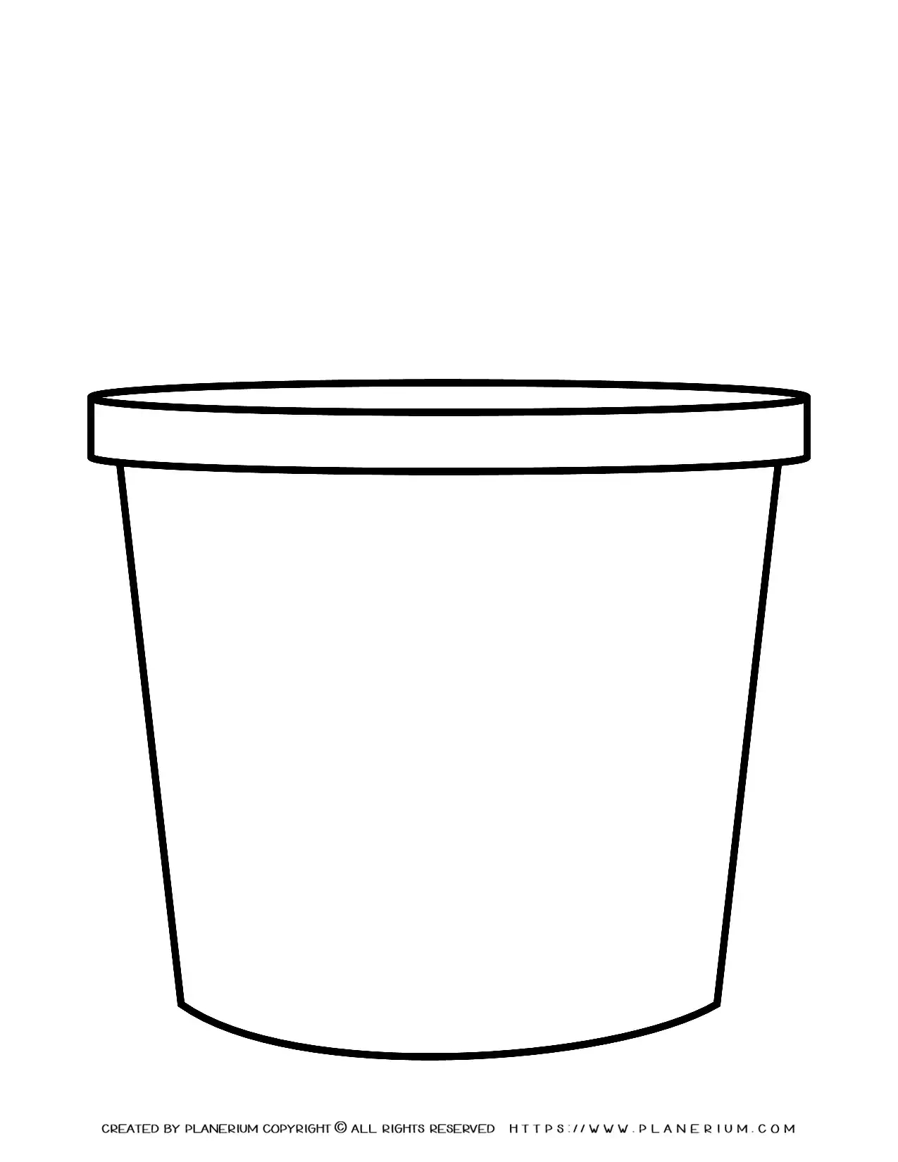 Flower Pot - Free Printable Template | Planerium in Free Printable Flower Pot Template