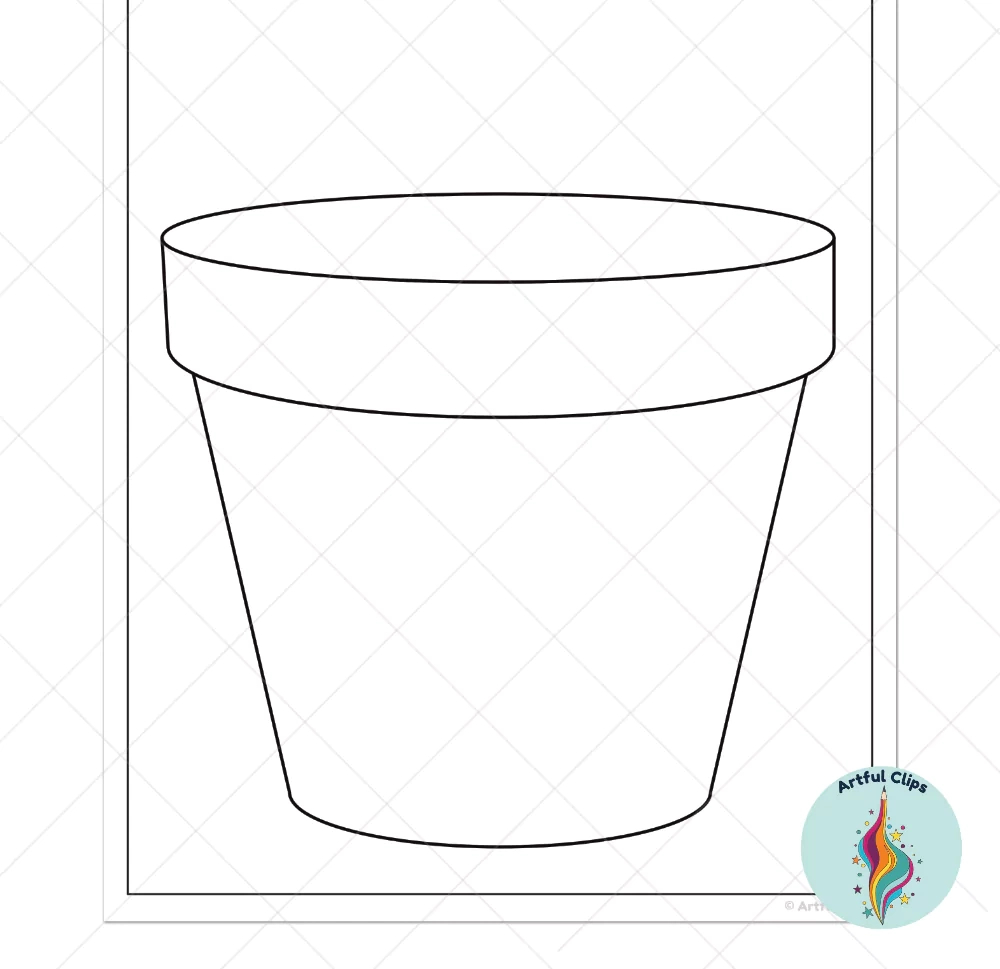 Flower Pot Template Set: Printable Outlines With Clipart regarding Free Printable Flower Pot Template