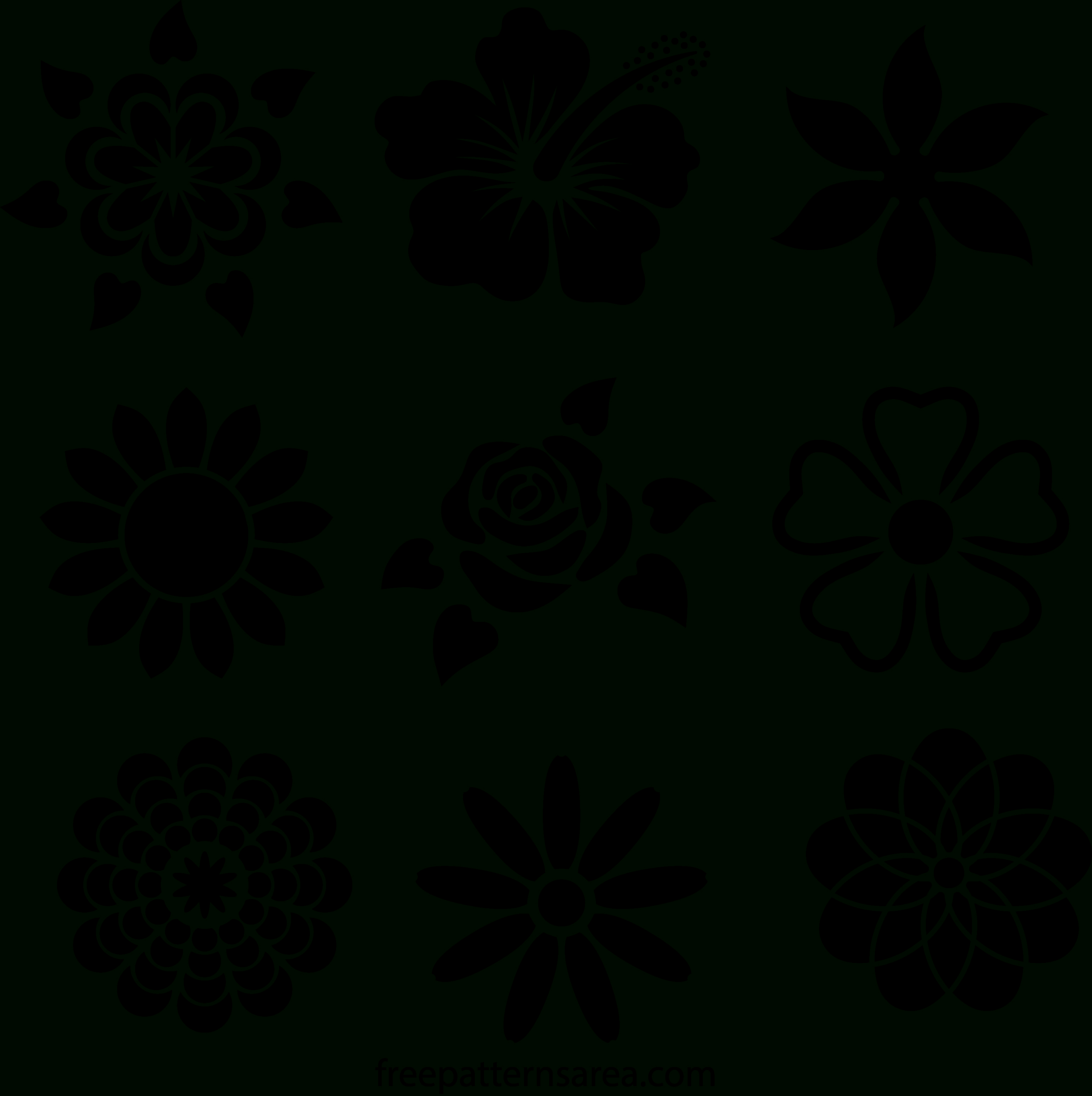 Flower Stencil Designs - Freepatternsarea inside Free Printable Flower Stencil Template